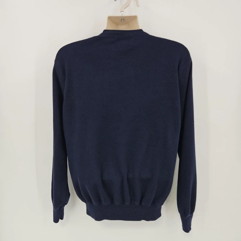 Polo Ralph Lauren Sweater Men XL Navy Cotton Red Pony‎ Preppy Academia Grandpa